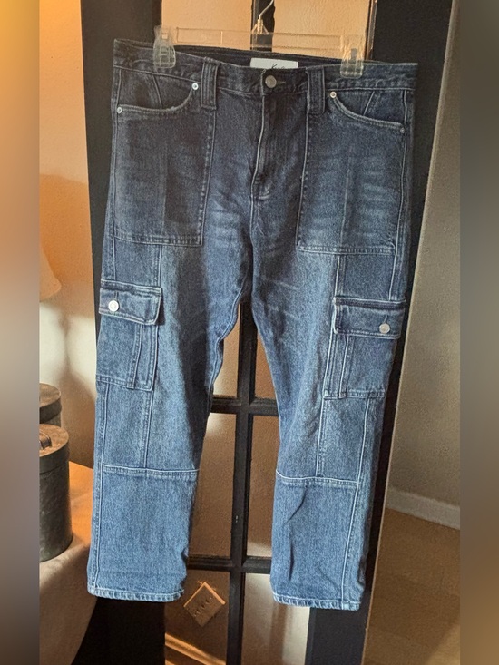 KanCan Denim - Women’s  medium  Wash Cargo Jeans - Comfortable Utility Style sz 11.